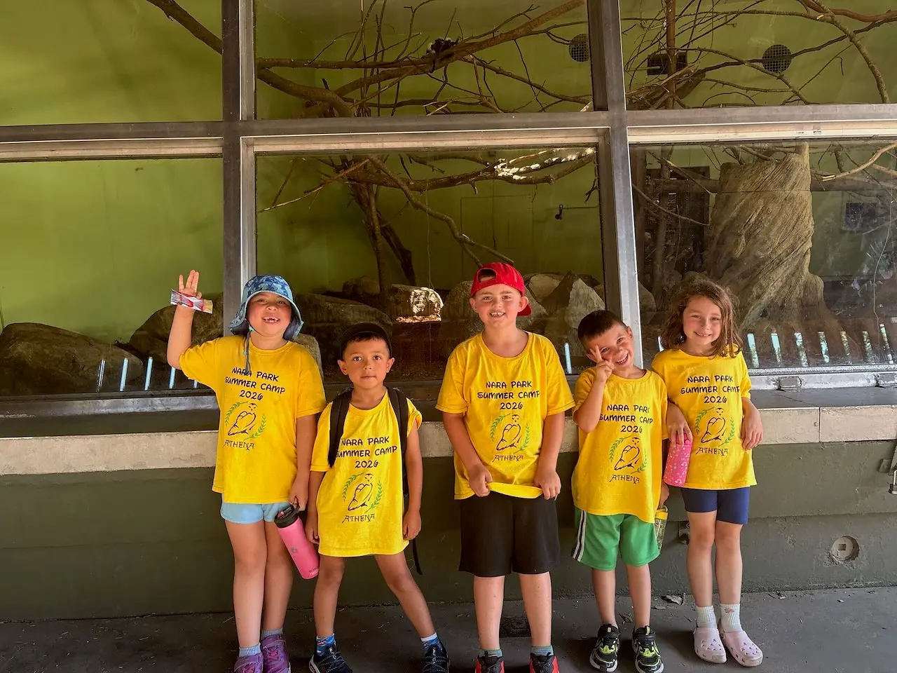 Athena campers and instructors together during a summer program