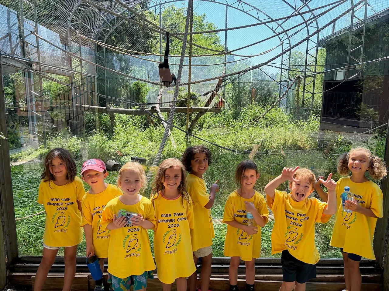 Athena campers smiling together during a summer program